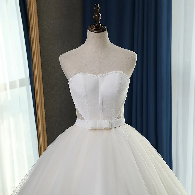 Fansmile с открытыми плечами качественное свадебное платье Vestido De Noiva размера плюс Индивидуальные свадебные платья свадебное платье FSM-065F