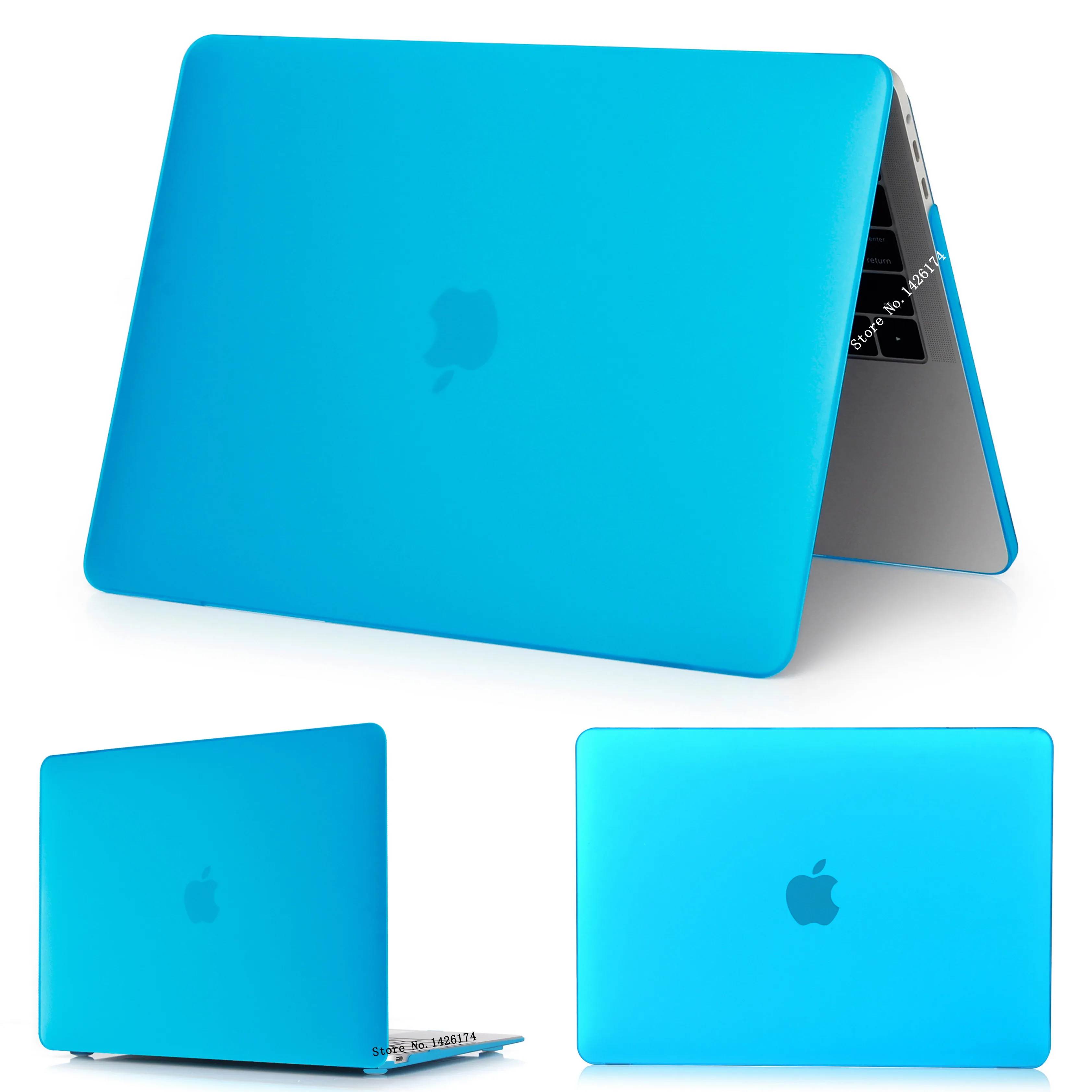 Matte Blue Кристальный \ матовый чехол для Apple Macbook Air Pro retina 11 12 13 15 дюймов сумка для ноутбука, для нового Mac book Air Pro 13,3 чехол A1932+ подарок - Цвет: Matte Blue