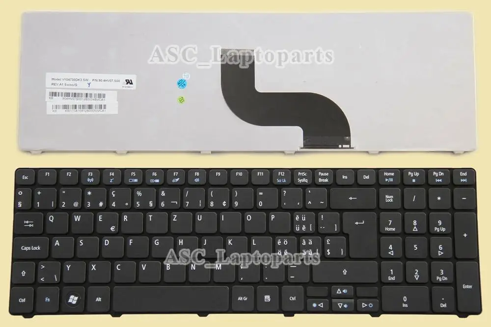 New Swiss German CH Tastatur / Israel Hebrew Keyboard for ACER ASPIRE 7535 7535G 7540 7735 7735Z 7736 7736G 7736Z 7736ZG 7739z | Компьютеры