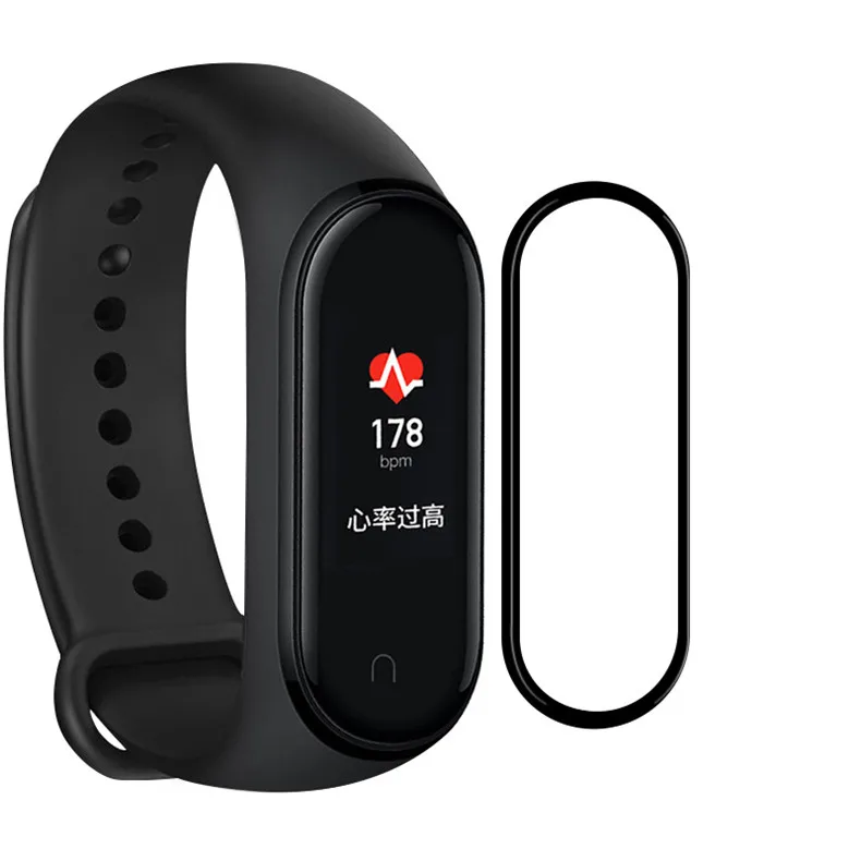 2 шт. в упаковке, Защитная пленка с изогнутыми краями для xiaomi mi band 4, взрывобезопасная/устойчивая к царапинам Защитная пленка для экрана mi band 4 3D