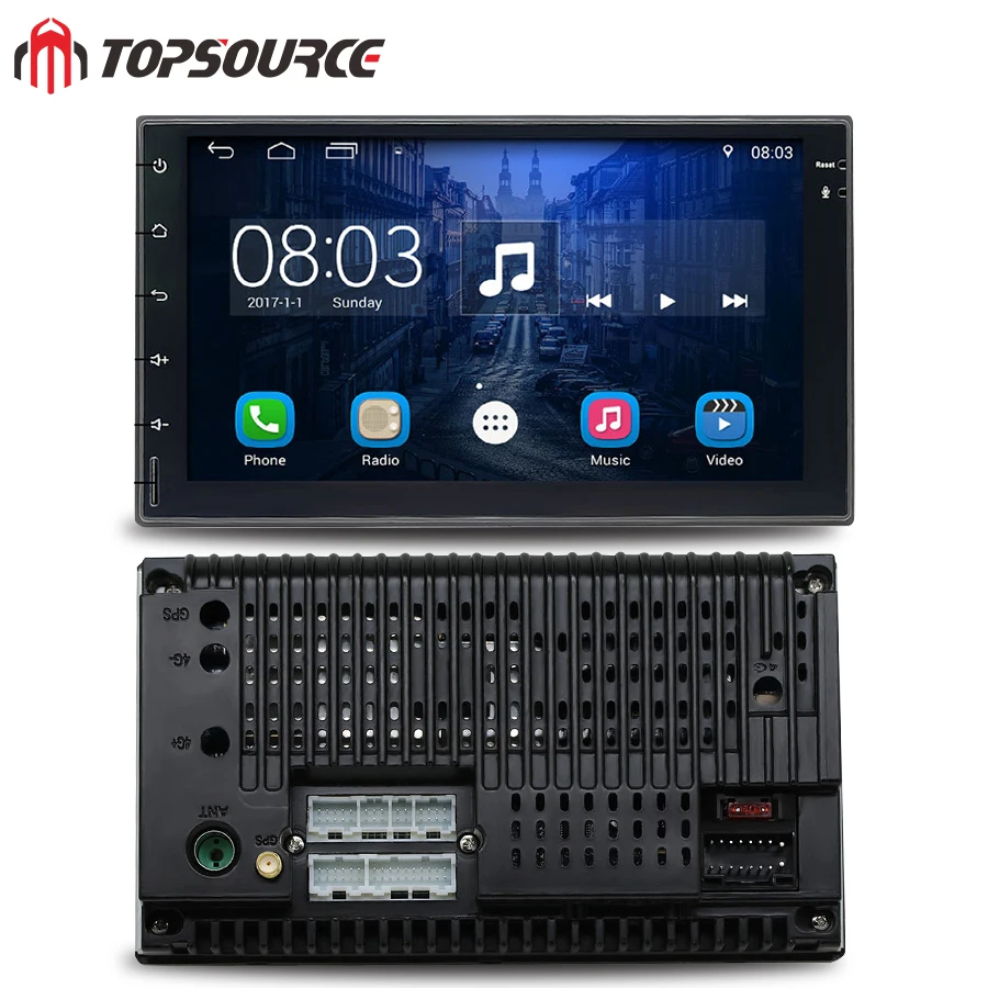 Автомагнитола TOPSOURCE 7 дюймов универсальная мультимедийная система на Android с GPS