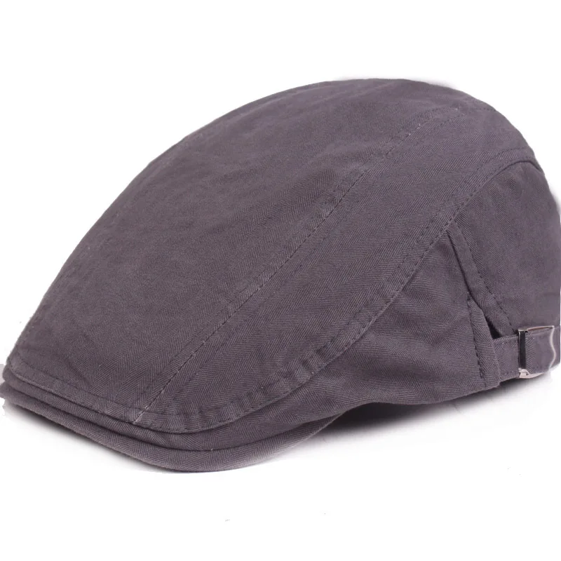 Men Cotton Flat Cap Soft Fit Cabbie 