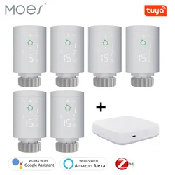 Contrôleur de température, thermostat intelligent, à utiliser avec l'application Tuya ZigBee3.0, actionneur de radiateur, programmable, fonctionne également sur commande vocale via Alexa 