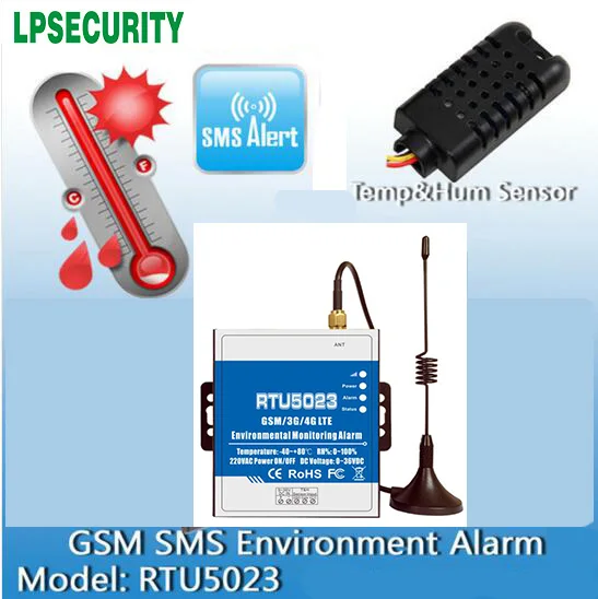 Цифровой датчик температуры и влажности для общественных помещений + GSM SMS