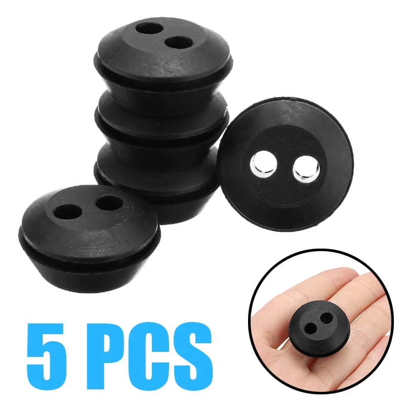 5* Two Hole Fuel Line Grommet For Chainsaw Trimmers Brushcutters & Blowers