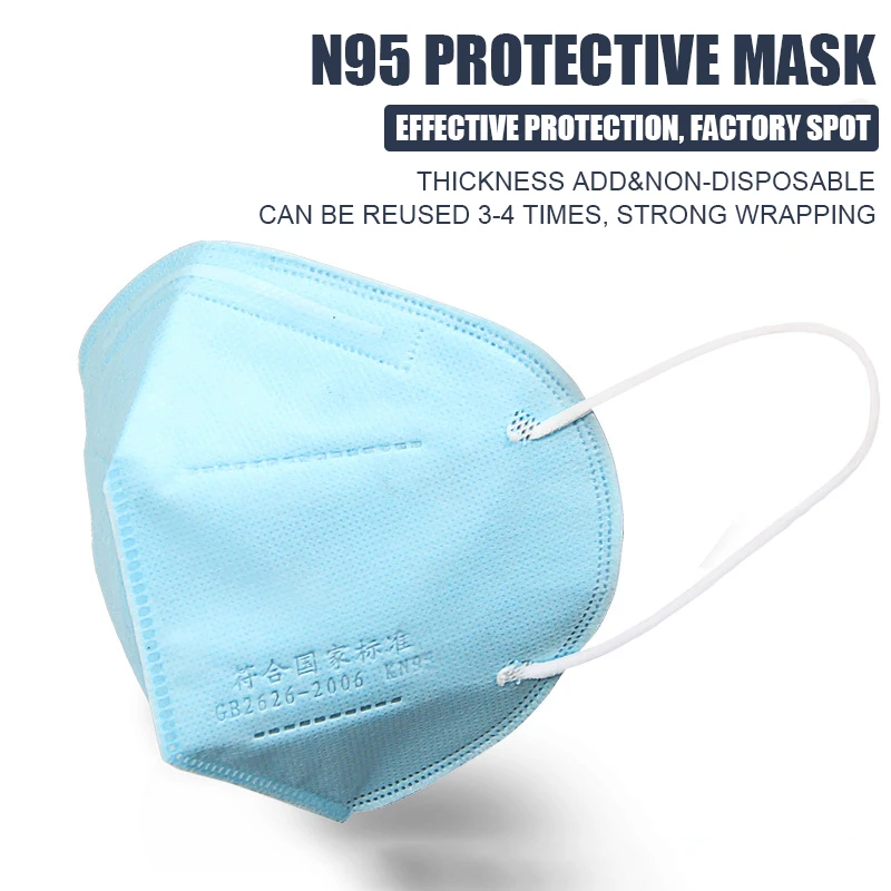 

Authentic KN95 Dustproof Anti-fog And Breathable Face Masks 95% Filtration Anti Virus N95 Masks Features as KF94 FFP2