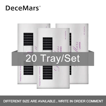 

DeceMars 20 Tray/set 7-15 Mixed length 100% hand made Faux Mink eyelash extension individual fake lashes false eyelashes