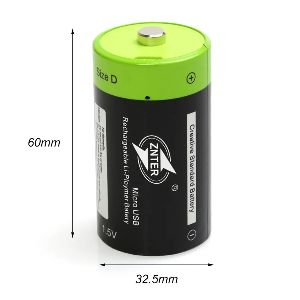 ZNTER ZNT1-1 1 шт/2 шт 1,5 В литий-полимерный 4000 мАч USB D размер перезаряжаемый аккумулятор D Тип многофункциональная батарея