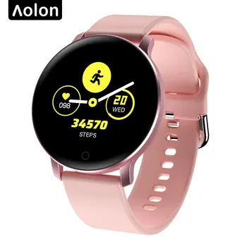 

Aolon 2019 Bluetooth Smart Watch Men Blood Pressure Round Smartwatch Women Watch Waterproof Sport Tracker For Android IOS