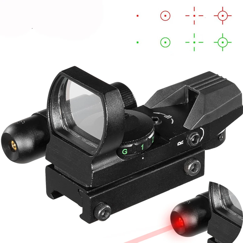 20mm/11mm Rail Riflescope Hunting Optics Holographic Red Dot Sight Reflex 4 Reticle Tactical Scope Collimator Sight red dot sight rifle scope holographic collimator