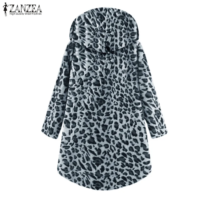 remarkable  2019 Autumn Leopard Printed Jackets ZANZEA Women Casual Long Sleeve Outerwear Winter Fashion Button