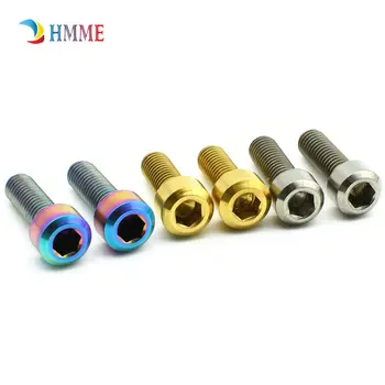 

Titanium Bolt for Thumb Shifter M5x15 16 18 20mm Bicycle Handlebar Gold Color Column Head Hexagon Socket Ti Bolts Screws 4PCS
