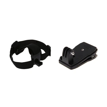 

NEW-Head Belt Strap Mount with 360 Angle Rotary Quick Release Backpack Rucksack Hat Clip Clamp Mount