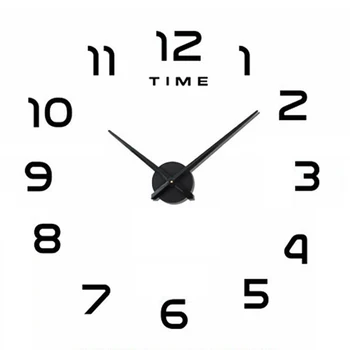 

Luminous Wall Clocks Large Clock Watch Horloge 3D DIY Acrylic Mirror Stickers Quartz Decor Clock Modern Mute Wall Clock