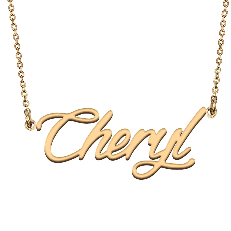 Cheryl Custom Name Necklace Customized Pendant Choker Personalized Jewelry Gift for Women Girls Friend Christmas Present