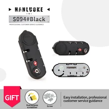 

HANLUOKE s094 Fine Travel Trolley Luggage Combination Lock Accessories Zip Luggage Lock Buckle Mirror Fixed Lock Universal