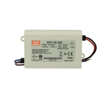 

MEANWELL MW35350 Led Driver DC MeanWell APC-35-350 transformer 350mA 28V-100V DC 35W constant current IP42