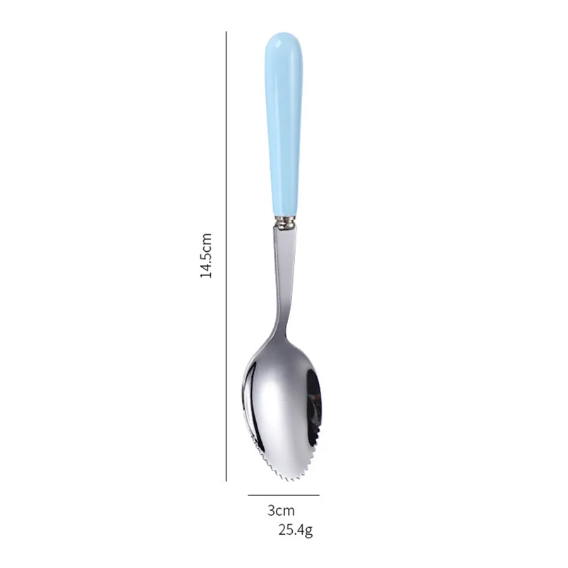 fruit scraping spoon Нержавеющая сталь керамическая ручка фруктовая соскабливающая ложка с керамической ручкой фруктовая соскабливающая ложка для детского питания дополнительный инструмент 30N28 - Цвет: fruit scraping spoon