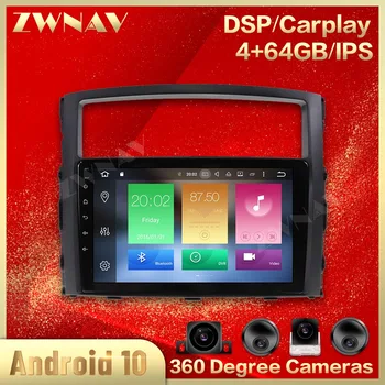 

360 Cameras Screen Car For Mitsubishi Pajero 2006 2007 2008 2009 2010 2011 Android 10.0 Multimedia Audio Radio Recorder GPS Head