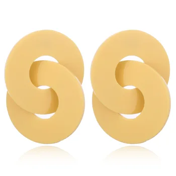 

fashion earing for women 2020 new Women Retro popular Pattern print Large Statement Earrings Square Resin Pendant Jewelry