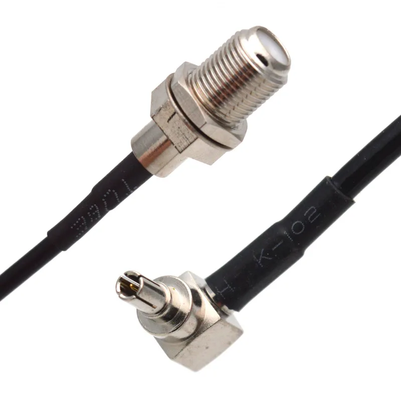 100pcs F Type Female Jack to CRC9 male Right Angle