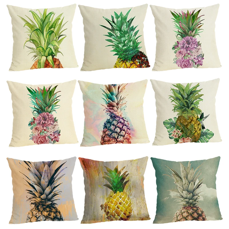 Factory direct linen pillow pineapple hug pillowcase cushion cover stock is sufficient to map custom | Дом и сад