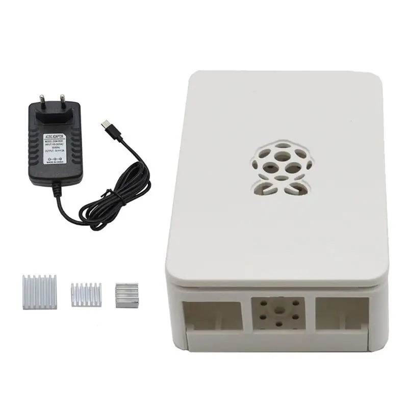 Адаптер питания США/ЕС защитный чехол для корпуса ABS для Raspberry Pi 4 Модель B E65A