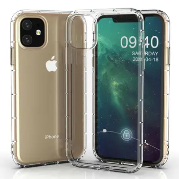 

100pcs/lot For iPhone 11 Anti-fingerprint Shockproof Soft FULL Clear TPU Case For iPhone 11 Pro Max