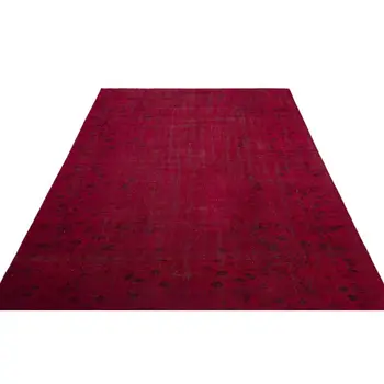 

Handmade Red Vintage Overdyed Turkish Area Rug 192x278 Cm-6'4''X9'1''