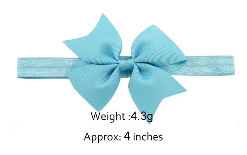 Riclia 20pcs/lot Bow Child Headbands Solid Cute Child Hair Accessories Princess Girls Headwear 20 Colors Cute Ribbon Hair Band