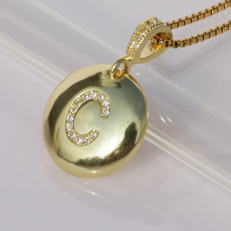 Модное золотое ожерелье с надписью для девочек, 26 букв, Очаровательное ожерелье, s CZ подвески, ювелирное изделие, персонализированное имя, ожерелье