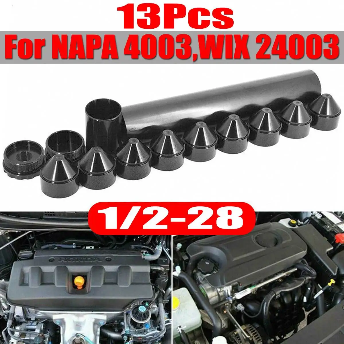1-3/4x10 для Napa-4003-WIX-24003 автомобильный топливный фильтр для Напа 4003/WIX 24003 1/"-28/5/8"-24 нитей черный Алюминий - Цвет: B