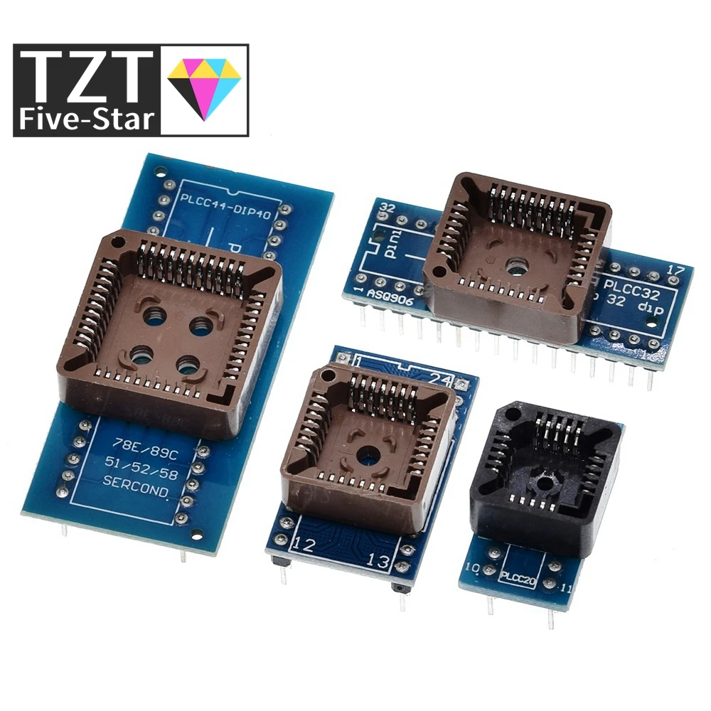 Программатор PLCC20 PLCC28 PLCC32 PLCC44 на DIP 20 28 32 44 универсальный USB-адаптер для