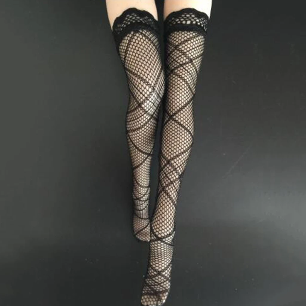 1/6 Doll Stocking Socks Black Lace for 12