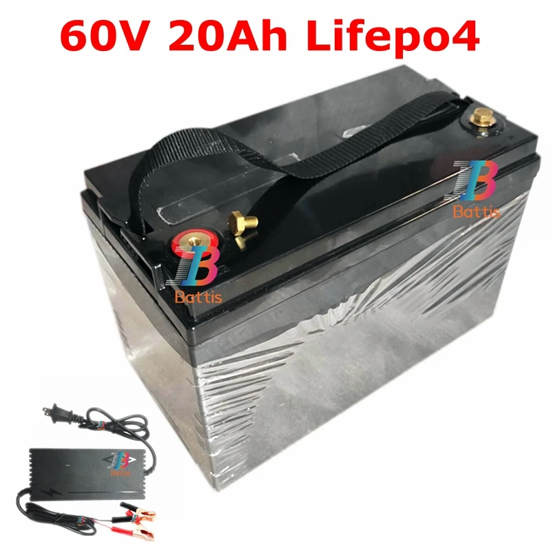 По индивидуальному заказу водонепроницаемый 60v 20ah lifepo4 батарея с BMS без литий ионный аккумулятор для 2000 Вт 1500 велосипед трехколесный скутер+ 3A зарядное устройство