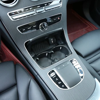 

Decorative Cup Holder trim For Mercedes-Benz C E GLC Grade W205 W213 X253 Black ABS Plastic Interior Useful