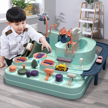 

Children's Educational Toys DIY Track Toys 3D Car Track Big Adventure Set Cars Assemble Railway Rail Car Toy Models Parking
