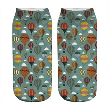

Women's socks kawaii Vintage Hot Air Balloons Printed Socks Woman harajuku Happy Funny Novelty cute girl gift Socks for women