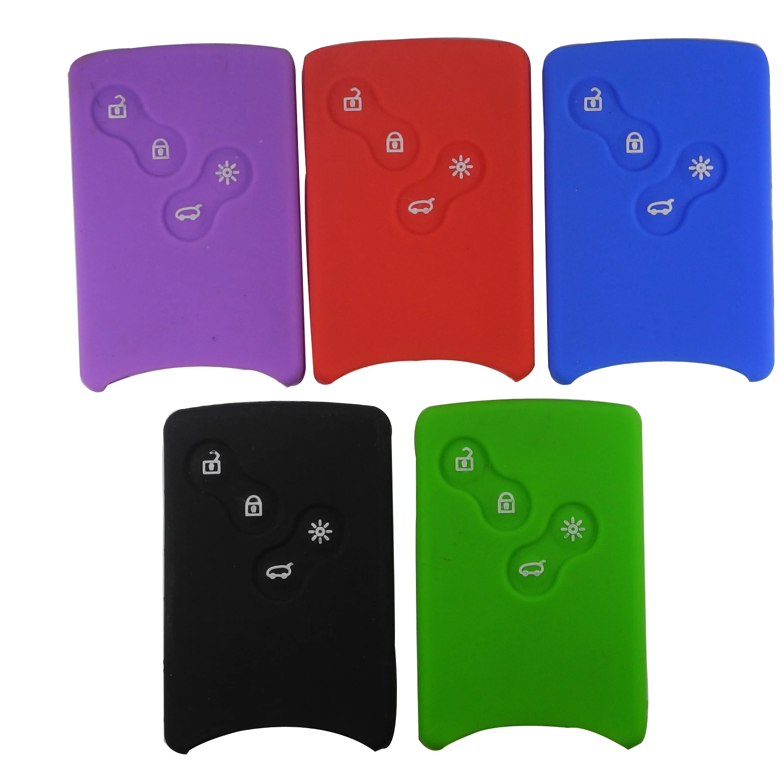 

For Renault Scenic Clio Laguan Megane Captur Kaptur Koleos Duster Sandero Twingo 4 Buttons Silicone Key Cover