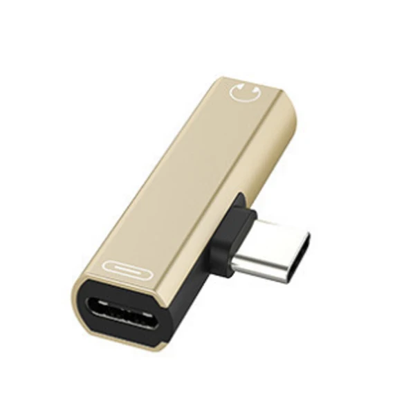 Type C To Type-C 3.5mm Dual Headphone Jack Aux Splitter Audio Converter Adapter For Xiaomi Samsung Huawei HTC USB C Charging