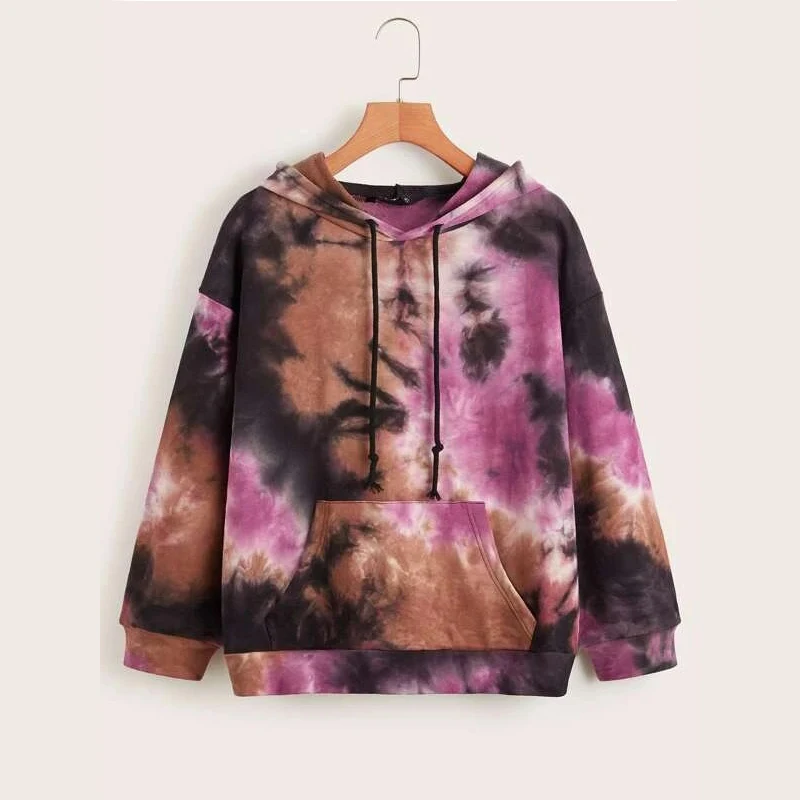 

YLDSGS Tie Dye Hoodie Sweatshirt Oversize Clothes Women Long Sleeve Tops Sweat A Capuche Rainbow Color Pring Autumn Streetwear