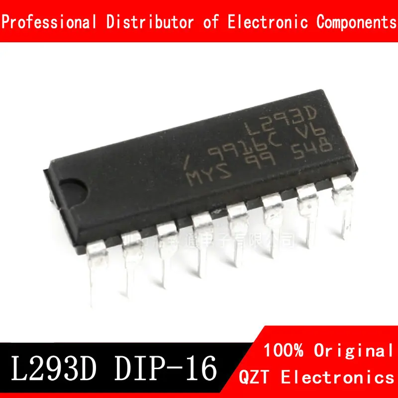 10pcs/lot L293D L293 293 DIP-16 Stepper Driver Chip IC  Bridge driver - internal switch new original In Stock 5pcs new original drv8825pwpr drv8825 htssop 28 2 5a bipolar stepper motor driver chip