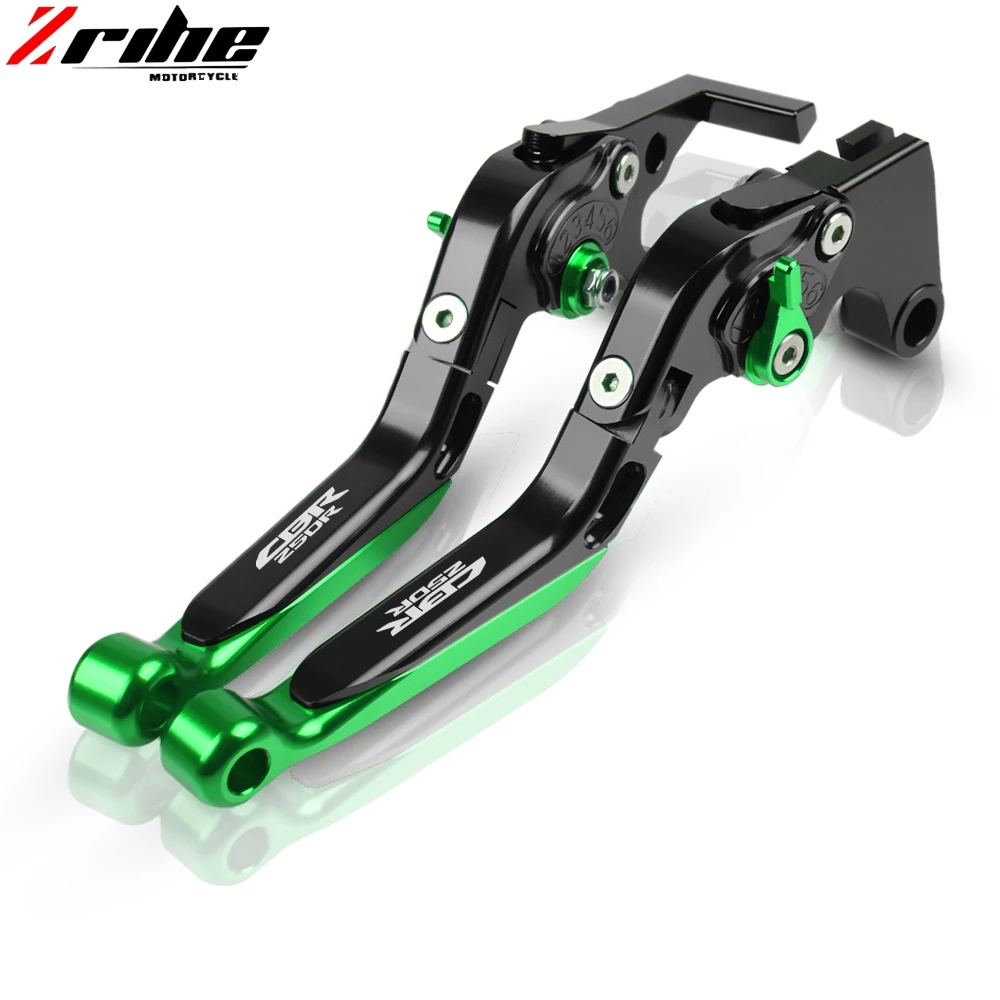 For Honda CBR250R CBR 250R CBR 250 R Motorbike Accessories Adjustable Folding Extendable Clutch Brake Levers With Logo CBR250R - Цвет: G