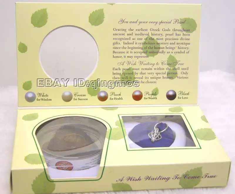 Qingmos Boxes Wish Pearl Heart Pendant Necklace for Women With