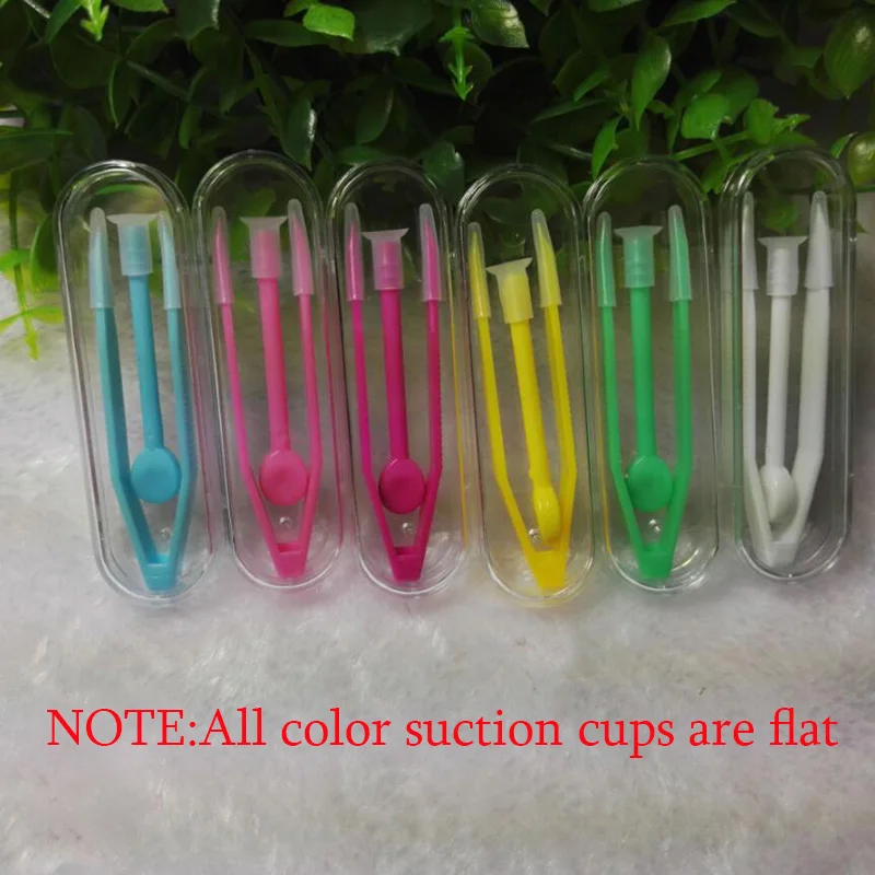 1 Set Color Contact Lens Case Box Tweezers and Suction Stick for Eyes Care Tool Contact Lenses Inserter Tools Contacts Case