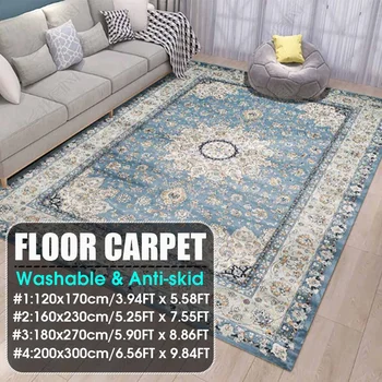 

Persian Style Large Area Rug High Quality Abstract Flower Art Carpets For Living Room Bedroom Anti-Slip Floor Mat Kitchen Tapete