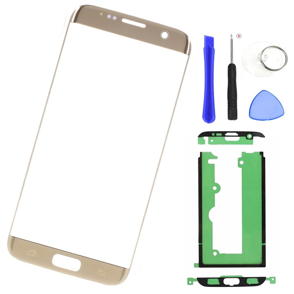 For samsung Galaxy S7 Edge G935 G935F Original Phone LCD Touch Screen Front Outer Glass Panel Lens Replacement Adhesive + Tools | Мобильные