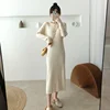 Autumn Women Bodycon Dress Fashion Sweater Long Dresses Winter Long Sleeve Women Knitted Maxi Dress Plus Size ► Photo 1/6