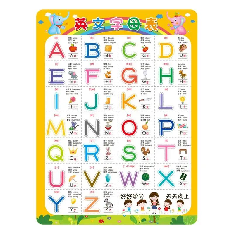 Practical Early Learning Sticker English Letters Recognizing Wall Stickers Decals Home Adornment for Kids Room |