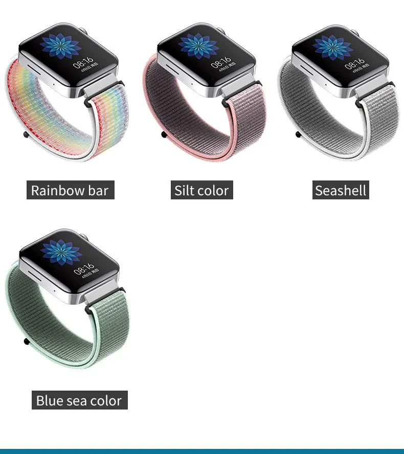 18 мм нейлоновый ремешок для часов xiaomi smart watch нейлоновый мягкий дышащий сменный ремешок Спортивная петля для часов mi аксессуары
